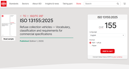 歷史性突破 | 盈峰環(huán)境主導！首個由中國企業(yè)牽頭編制的環(huán)衛(wèi)裝備ISO國際標準正式發(fā)布！